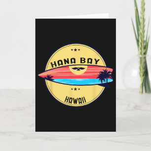 Retro Hana Y Hawaii Strand Surfen Karte