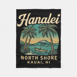 Retro Hanalei Shirt North Shore Vintage Hawaii Sur Fleecedecke