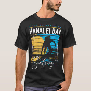 Retro Hanalei Y Kauai Nordküste Surfen Surf Haw T-Shirt
