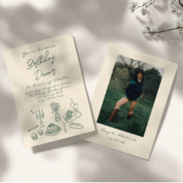 Retro Hand Drawn Funky Fun Geburtstagsfest Party Einladung