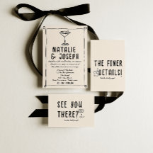 Retro Hand Drawn geschriebener Cocktail Quirky Hoc