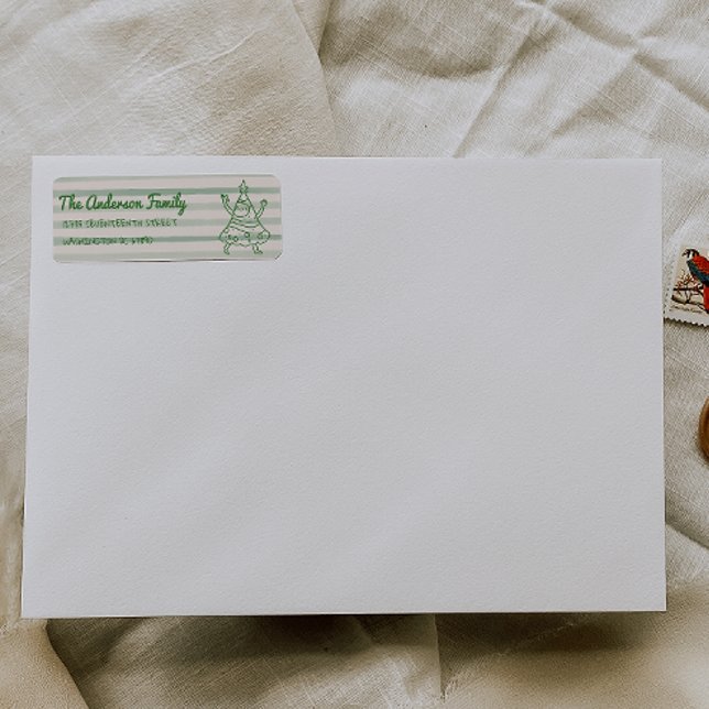 Retro Hand Drawn Green Funny Christmas Tree  (Von Creator hochgeladen)