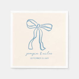 Retro Hand Drawn Wedding Napkins Serviette