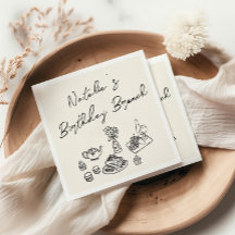 Retro Hand Gezeichnet Spaß Geburtstagsfeier