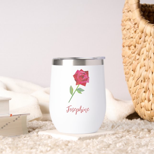 Retro Hand-Illustrierte Rote Rose Einzigartig benu (Wohnzimmer)