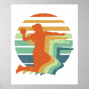 Retro Handball Sports - Handball Player Torwart Poster