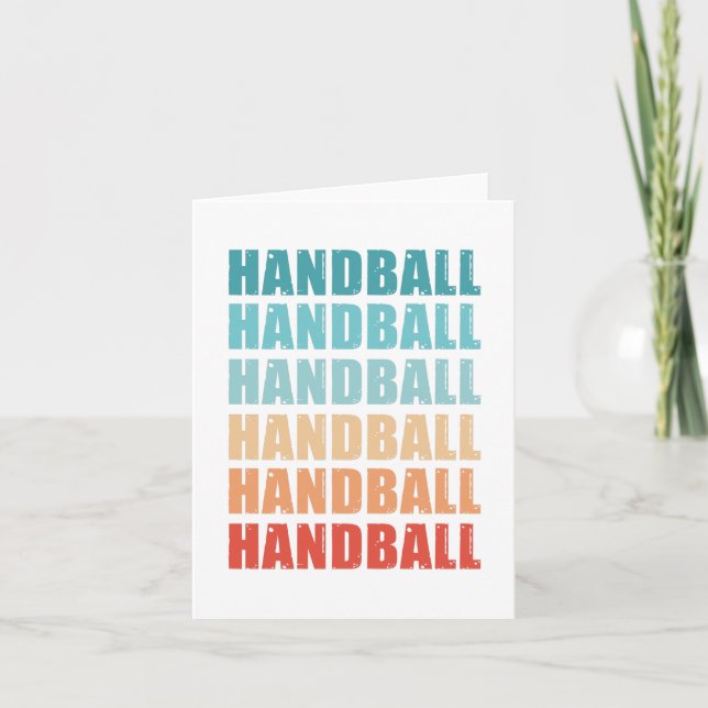 Retro Handball Vintage Gift Karte (Vorderseite)