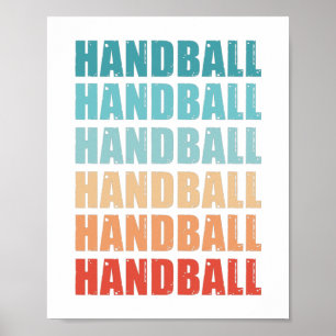 Retro Handball Vintage Gift Poster