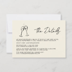 Retro handgeschriebene Whimsical Hand geschriebene RSVP Karte