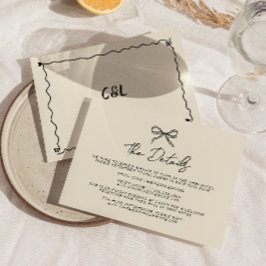 Retro handgeschriebene Whimsical Hand geschriebene RSVP Karte