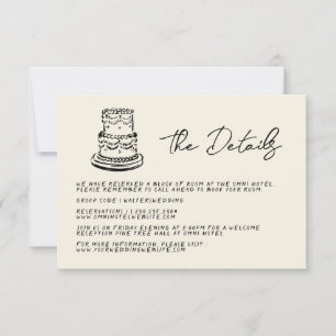 Retro handgeschriebene Whimsical Hand geschriebene RSVP Karte