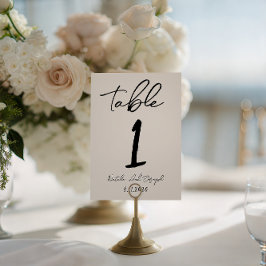 Retro handgeschriebene wunderliche Hochzeitstisch- Einladung