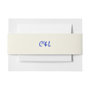 Retro Handgeschriebenes Whimsical Blue Einladungsbanderole