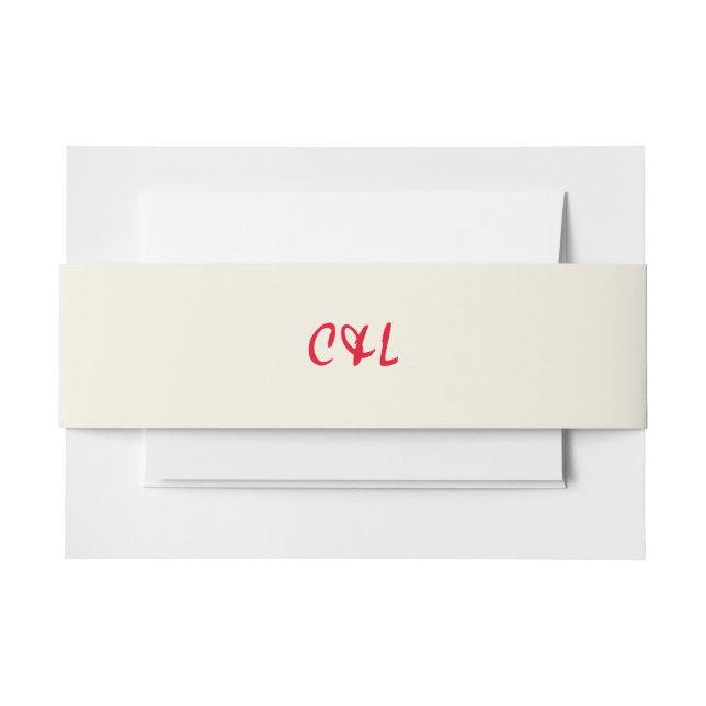 Retro Handgeschriebenes whimsical Red Einladungsbanderole (Vorderseite Beispiel)