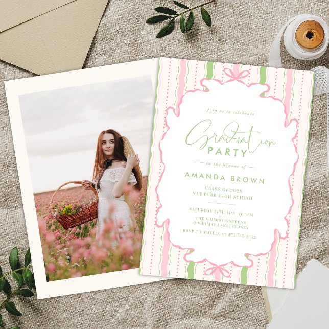 Retro Handgezeichnete Abschlussfeier 2026 Einladung (Von Creator hochgeladen)