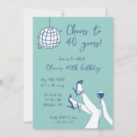 Retro handgezeichnete BIrthday Party-Einladung