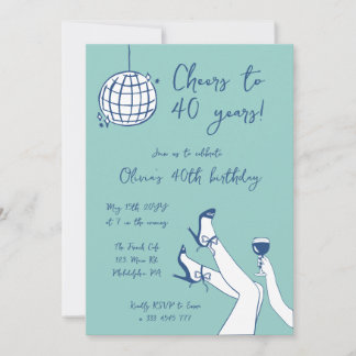 Retro handgezeichnete BIrthday Party-Einladung Einladung