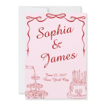 Retro Handgezeichnete Flache Save-The-Date-Karte
