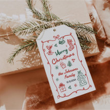 Retro-Handgezeichnete Friendsmas-Weihnachtsfeier