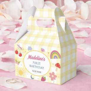 Retro handgezeichnete skurrile Geburtstagsfeier Geschenkschachtel