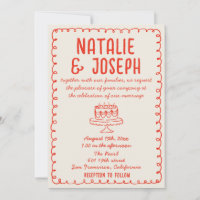 Retro handgezeichnete Torte funky skurril einzigar