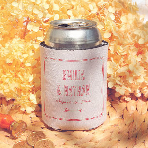 Retro Handgezeichneter Cupid Moderne Quirky Hochze Dosenkühler