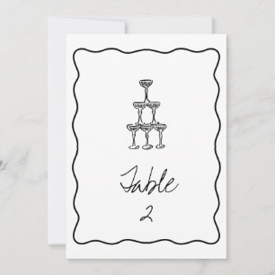Retro-Handschriftliche-Hochzeitstisch-Nummer Einladung
