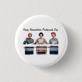 Retro Happy Administrative Professionals Day Button