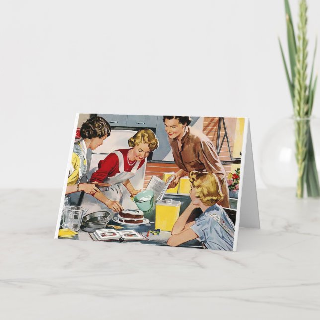 Retro Happy Birthday Card Karte (Vorderseite)