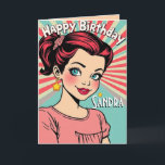 Retro Happy Birthday Daughter Karte<br><div class="desc">Feiern Sie mit dieser fröhlichen Geburtstagskarte einen besonderen Tag! Mit lebendigen Farben und spielerischer Typografie ist diese Karte der ideale Ort, um Freude und Liebe zu verbreiten. Egal, ob Sie einem Freund, einem Familienmitglied oder Kollegen Geburtstagwünsche schicken, diese reizvolle Karte bringt ihnen sicher ein Lächeln ins Gesicht. Links für Ihre...</div>