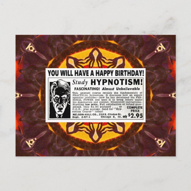 RETRO HAPPY BIRTHDAY GREETINGS POSTKARTE (Vorderseite)