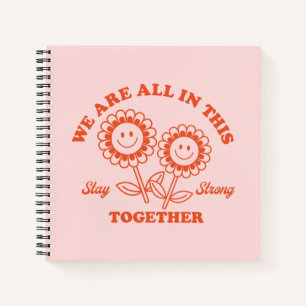 Retro Happy Blume Graphic Notizbuch