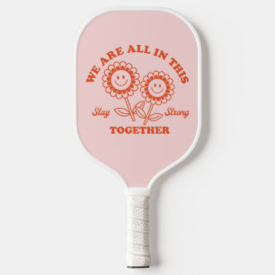 Retro Happy Blume Graphic Pickleball Schläger