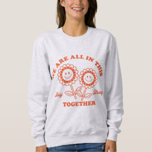 Retro Happy Blume Graphic Sweatshirt