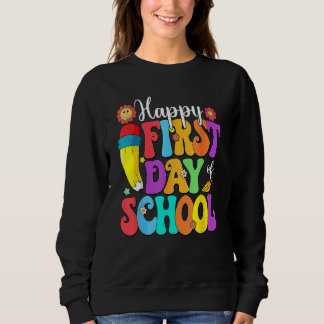 Retro Happy Erster Schultag Zurück zur Schule Tee