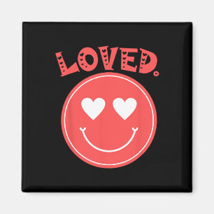 Retro Happy Face Herz Geliebt Tee Lächeln Gesicht Magnet