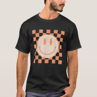Retro Happy Face Kariertes Muster Smiley Gesicht J