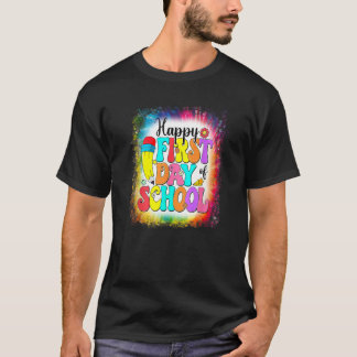 Retro Happy First Day of School Zurück in die Schu T-Shirt