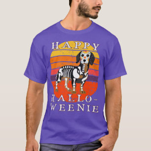 Retro Happy Halloweenie Dackel Halloween Würstchen T-Shirt