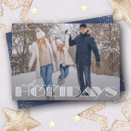 Retro Happy Holidays Typografie Weihnachtsfeiertag Feiertagskarte