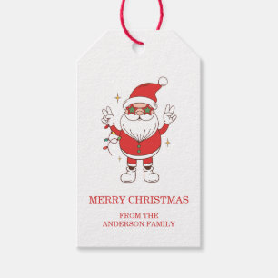 Retro Happy Holidays Weihnachten Geschenkanhänger