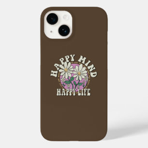 Retro Happy Mind Happy Life Case-Mate iPhone 14 Hülle