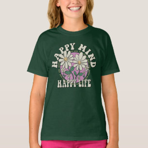 Retro Happy Mind Happy Life T-Shirt