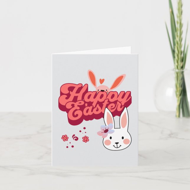 Retro Happy Oaster Card Feiertagskarte (Vorderseite)