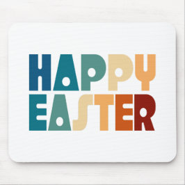 Retro Happy Oaster Typografie | Mousepad
