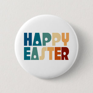 Retro Happy Oaster Typografie   Schaltfläche Butto Button