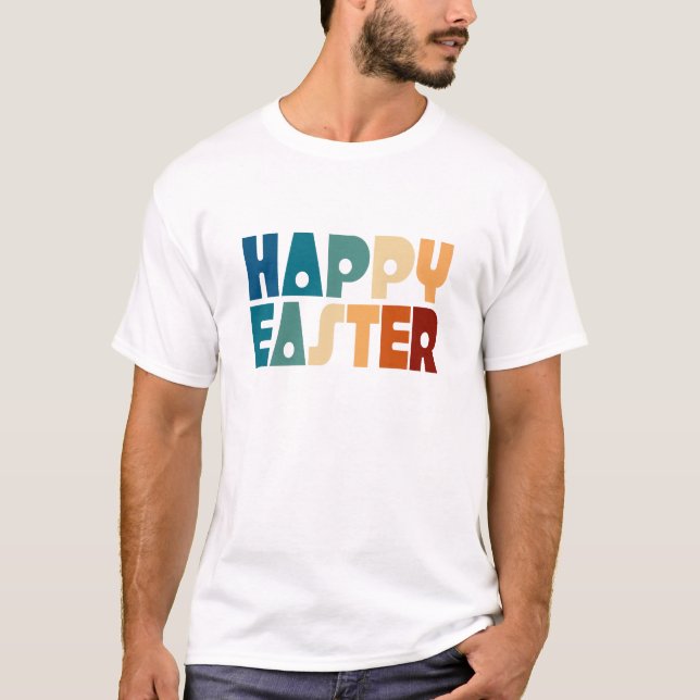 Retro Happy Oaster Typografie | T-Shirt (Vorderseite)