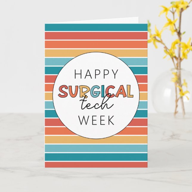 Retro Happy Surgical Tech Week Karte (Gelbe Blume)