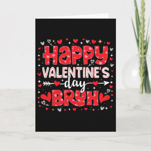 Retro Happy Valentine Bruh Meme Herz Jungen Mädche Karte