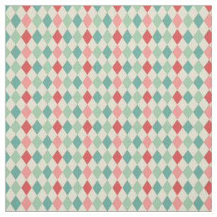 Retro-Harlekin-Geometrisches Muster Stoff